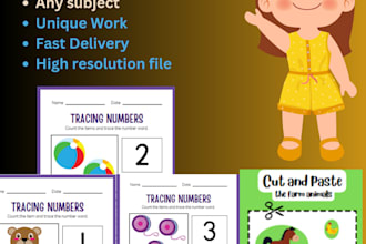 creat custom educational worksheet