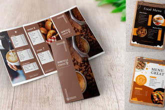 design minimalist and modern restaurant, and coffee shop menu cards