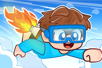 draw cartoon roblox thumbnail in any art style