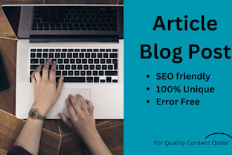 write original SEO articles and blog posts