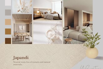 design a professional color palette and aesthetic mood board