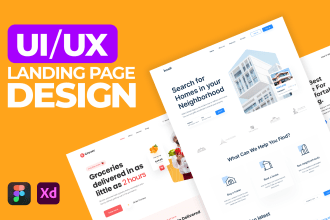 do website ui design, mobile app ui ux, landing page design in figma