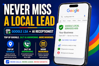 set up google local services ads, lsa with ai receptionist for local businesses