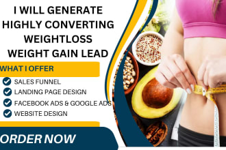 generate highly converting weight loss leads, weight loss landing page