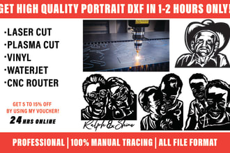 turn your photos to dxf for laser or plasma cutting