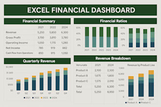 build custom excel financial models and dashboards