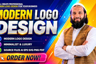 create professional modern logo design for your business