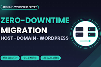 migrate wordpress website, transfer to new host or domain in 24 hours