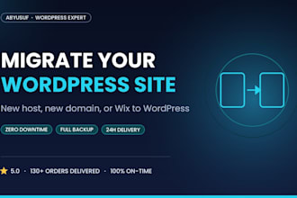 migrate wordpress website to new host, domain or from wix