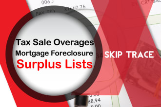 find mortgages and tax sales overages and surplus leads