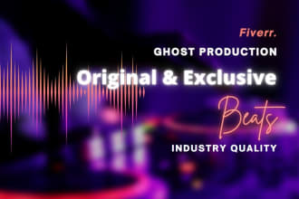 produce an exclusive trap, drill, hip hop, or rap type beat
