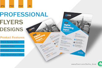 design professional, modern flyers for business or events