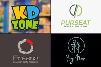 design childcare, education kids, children logo
