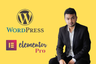 design wordpress website with elementor pro