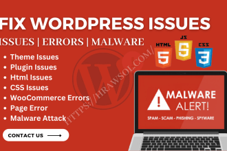 fix critical errors and malware removal on wordpress website