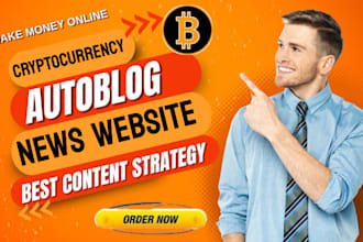 create an autopilot cryptocurrency news website, crypto blog