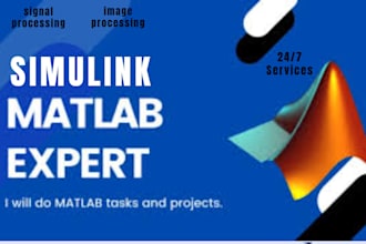 do matlab programming, simulink, image and signal processing projects
