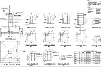 do civil and structural design of foundation, concrete steel