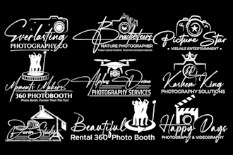 do photography videography photobooth drone or signature logo design