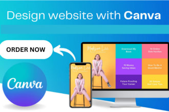 create any website in canva , canva website