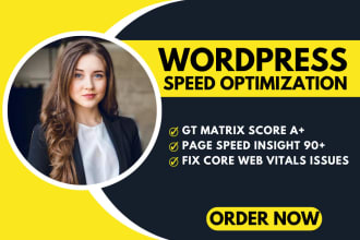 do wordpress speed optimization, fix core web vital issues
