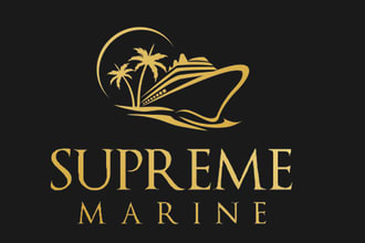 design a unique script boat waves logo