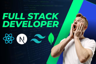 create your react,next js websites as a full stack developer