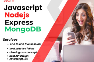 help to learn javascript, node js, express, mongodb, backend technology