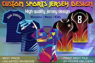 design sublimation printed jerseys and all sportswear