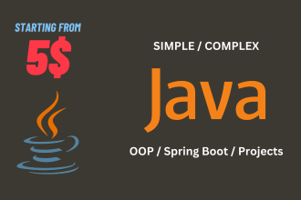 explain and teach codes in java oop tasks projects