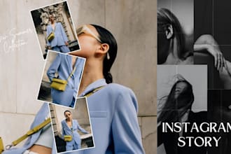 create instagram posts, stories, ads and banners