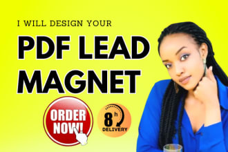 do PDF lead magnet design, brochures, checklist, worksheet, ebook