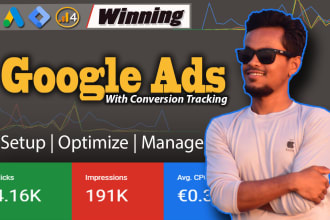 offer google ads adwords ppc search campaign setup for leads and sales
