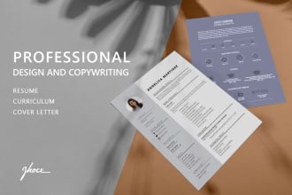 design and rewrite a professional CV resume and cover letter template