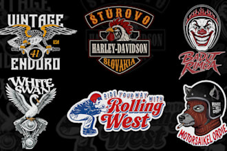 design hand drawn logo for brands and garages