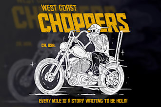 create a unique tshirt design of a retro vintage motorcycle