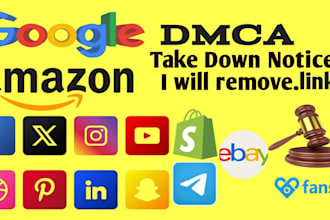 delete remove takedown google reddit fb instagram telegram youtube under dmca