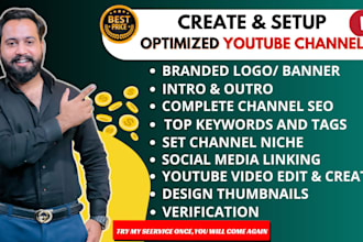 create and setup youtube channel