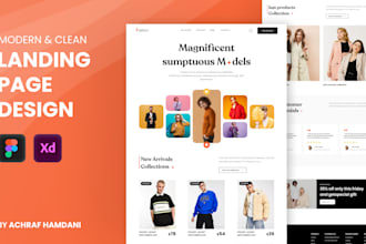 design a modern, professional landing page UI UX