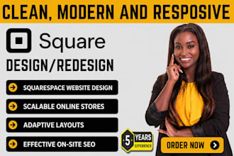 design square website, square online store, squarespace website redesign