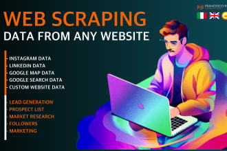 do web or data scraping from almost any website, pdfs