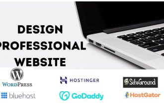 build wordpress website on hostinger, bluehost, godaddy, hostgator, namecheap