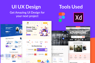 create a web UI template and landing page that is modern and attractive