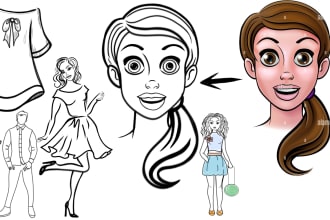 draw modern any product outline in best quality