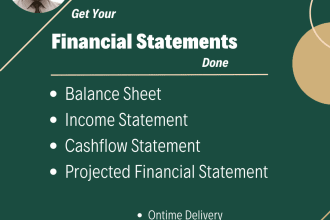 prepare financial statement, income statement, balance sheet