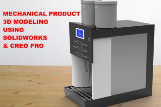 create 3d product using cad software like solidworks and creo