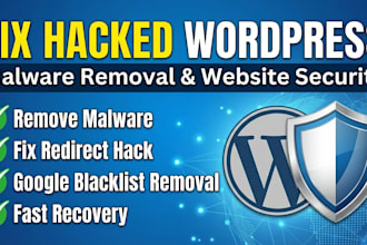 remove malware and fix hacked wordpress website security