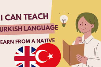 teach you turkish language learn from a native
