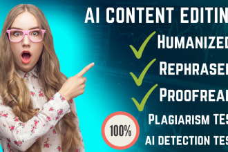manually edit, rewrite, rephrase and humanize ai written content