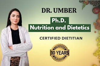 be your dietitian and create customized meal plan for you